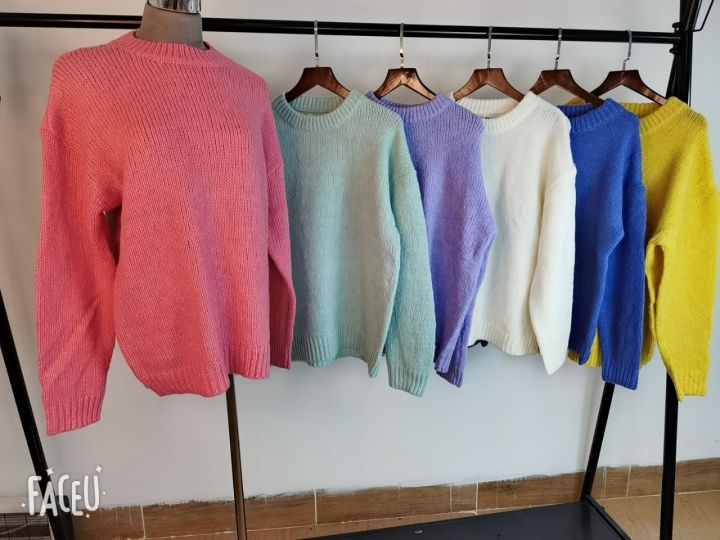 10 cores Suéter Feminino