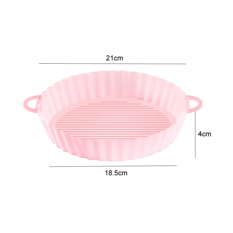 Silicone Basket Pot Tray Airfryer Liner For Air Fryer Reusable Container Accessories Pan Baking Mold Kitchen Shape Protector