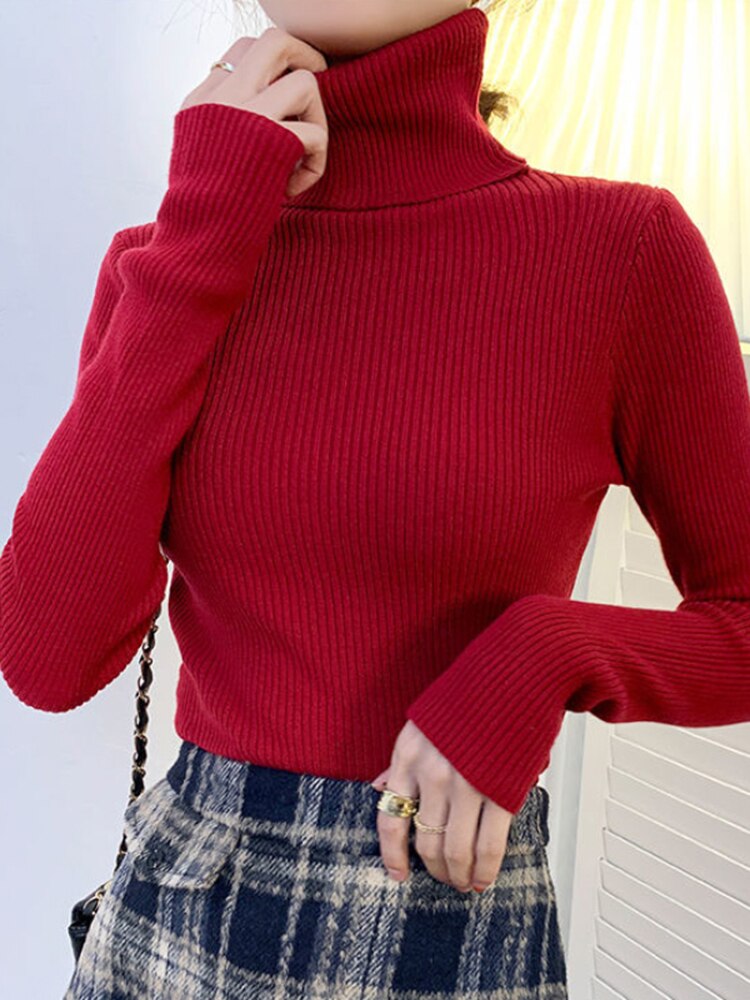 Suéter de Gola Alta