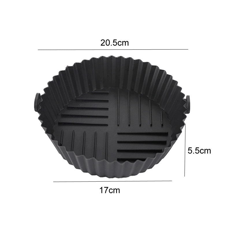 Silicone Basket Pot Tray Airfryer Liner For Air Fryer Reusable Container Accessories Pan Baking Mold Kitchen Shape Protector