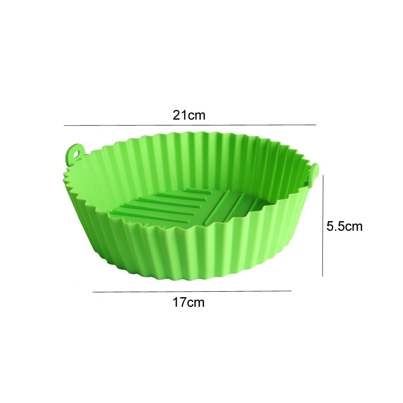 Silicone Basket Pot Tray Airfryer Liner For Air Fryer Reusable Container Accessories Pan Baking Mold Kitchen Shape Protector